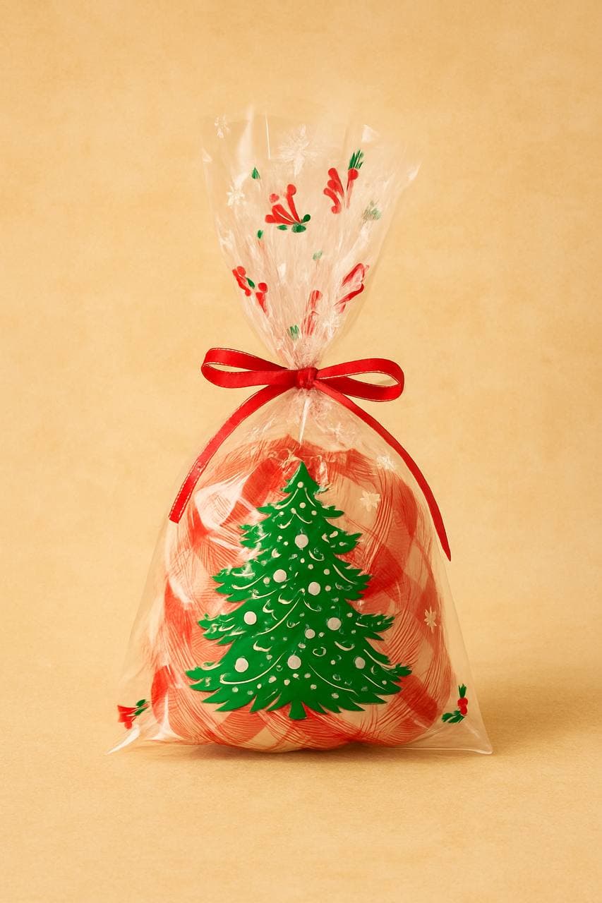 A friendly woman, the 'Tía', smiling in her home kitchen, surrounded by baking supplies.
